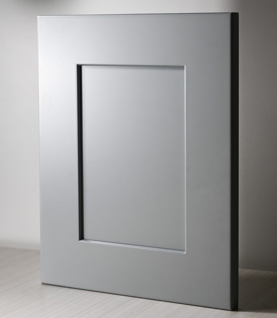Stowe Light Gray cabinet door — real photo
