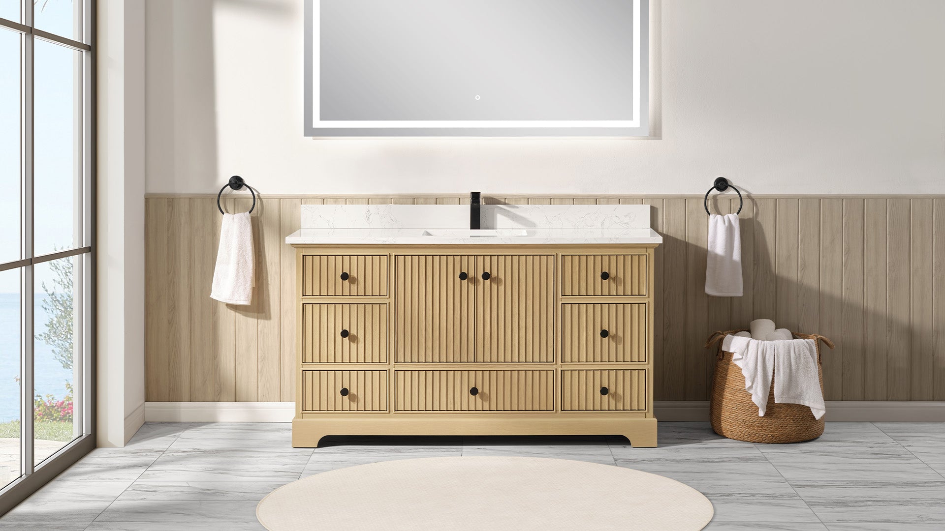 Bathroom vanity installation