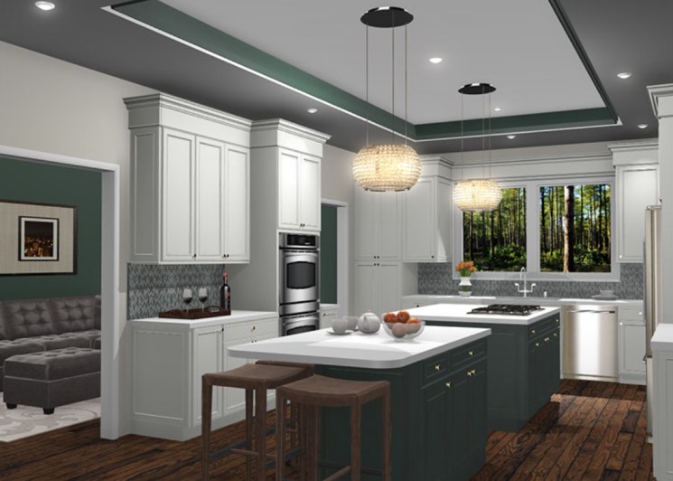 3D kitchen design rendering